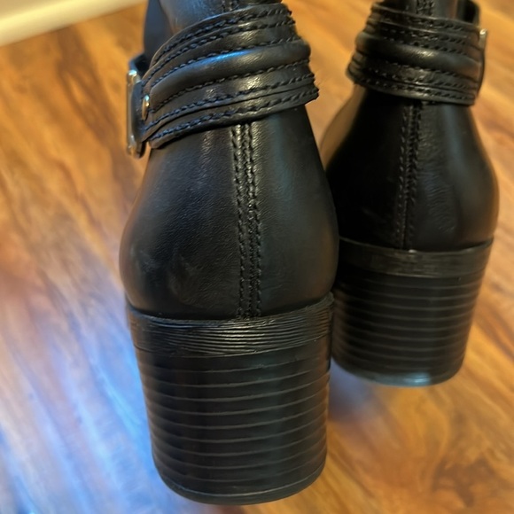 Bandolino Coloradee Black Leather Harness Riding Boots 10 Classic Equestrian - Picture 4 of 9